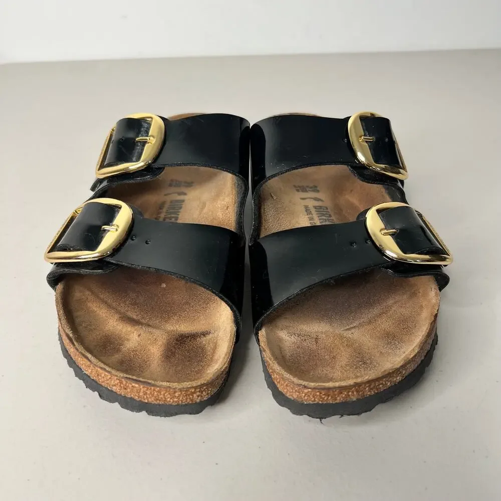 Birkenstock Big Buckle Arizona Patent Leather Sandal 39